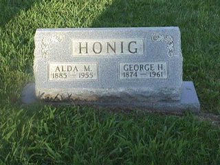 George and Alda McCoy Honig's Tombstone