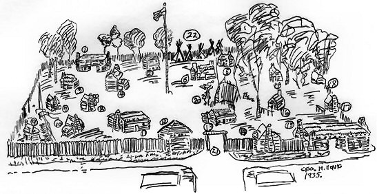 Tracing of Sketch of Village