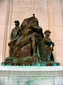 Evansville Coliseum Statues