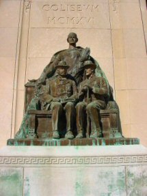 Evansville Coliseum Statues