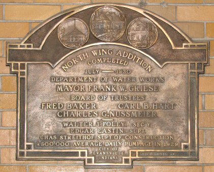 Waterworks North Addition Plaque
