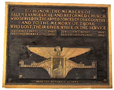 Honor Roll of those who lost their lives while in the service.