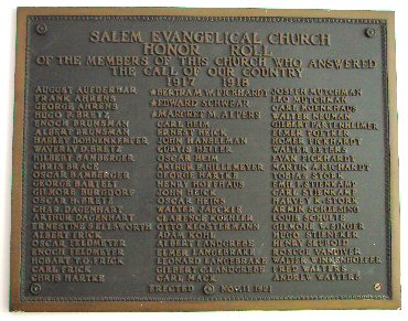 Honor Roll of those who served in World War I