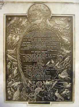 Wunderlich Flag Pole Plaque